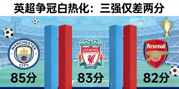 英超争冠白热化三强仅差两分新闻配图